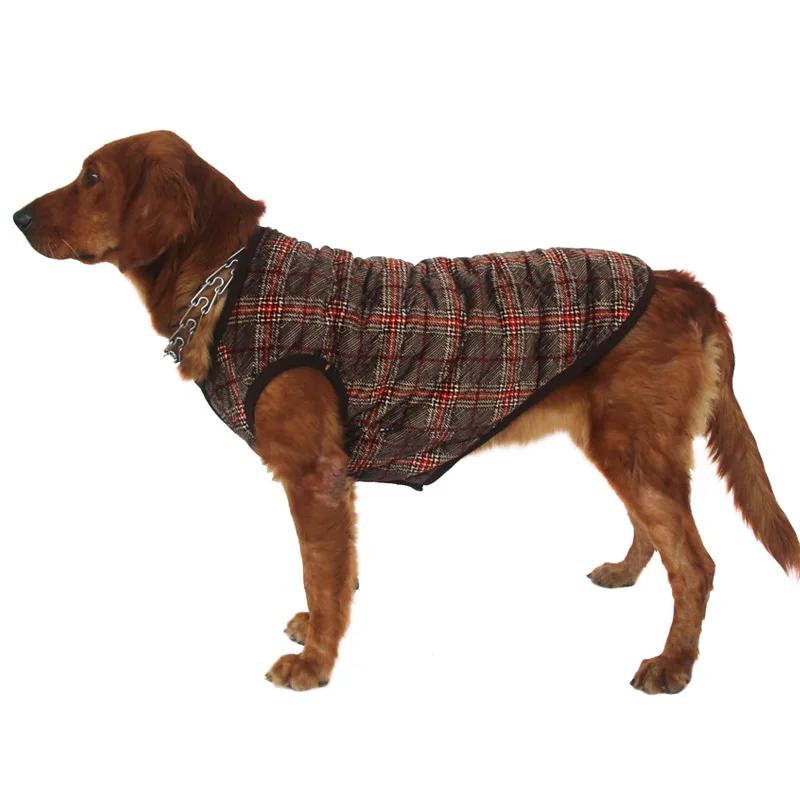 Жилет для собак зимняя одежда больших Куртки золотистый ретривер плюшевая