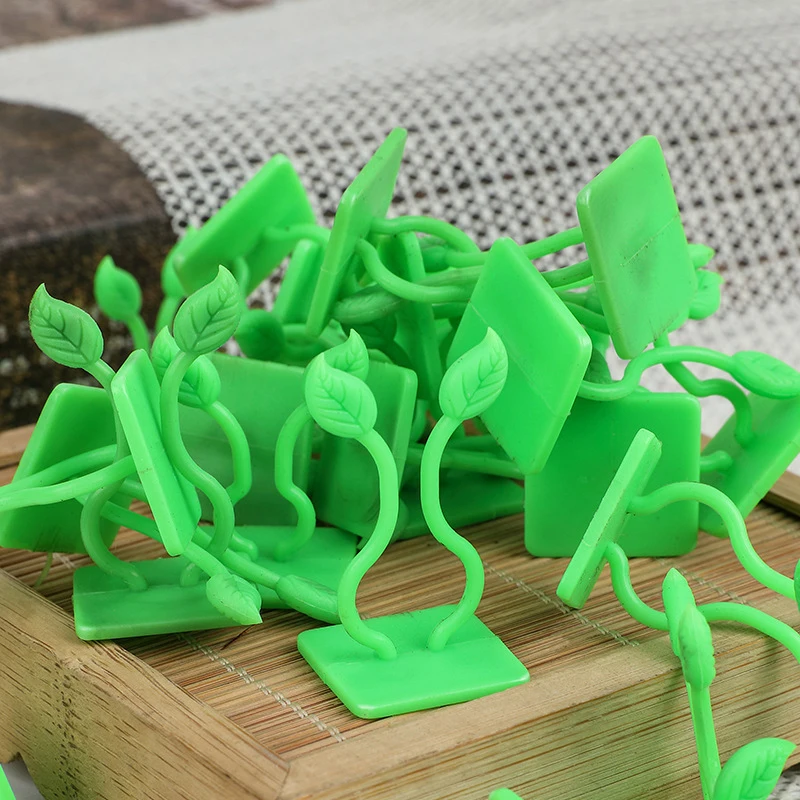

20/50pc Plant Climbing Wall Fixture Clips Vines Plant Climbing Wall Fixer Self-Adhesive Hook for Home Garden Plant Decor P7Ding