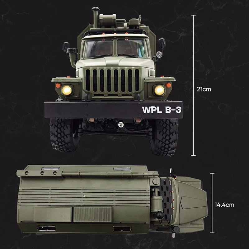 WPL B36 1/16 советская Урал пульт дистанционного управления военный командный грузовик 6 Привод 0ff-road RC Военный Грузовик Рок Гусеничный комплект RTR