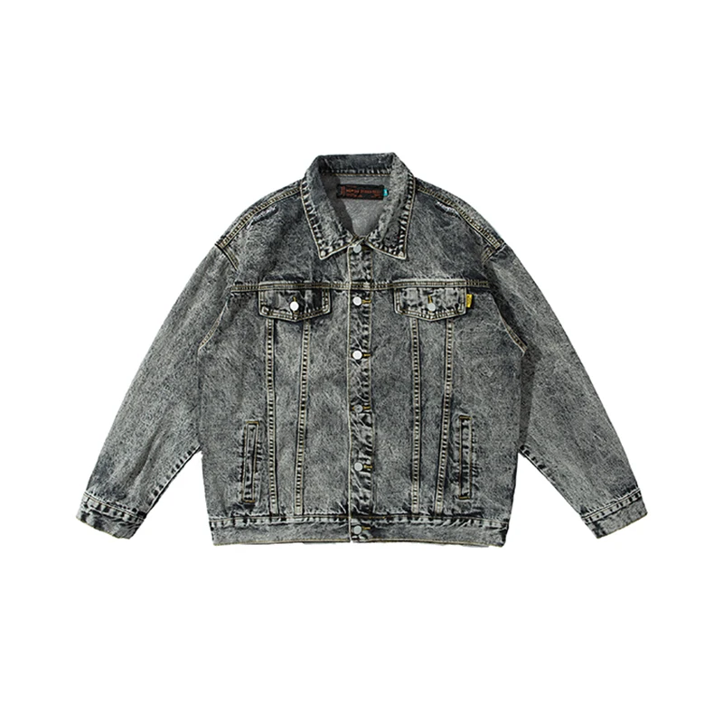 

XUXI Spring Autumn 2021 Women Coat Fashion Long Sleeve Cowboy Stitching Loose Chaqueta Mujer Streetwear Retro Slim FZ3493