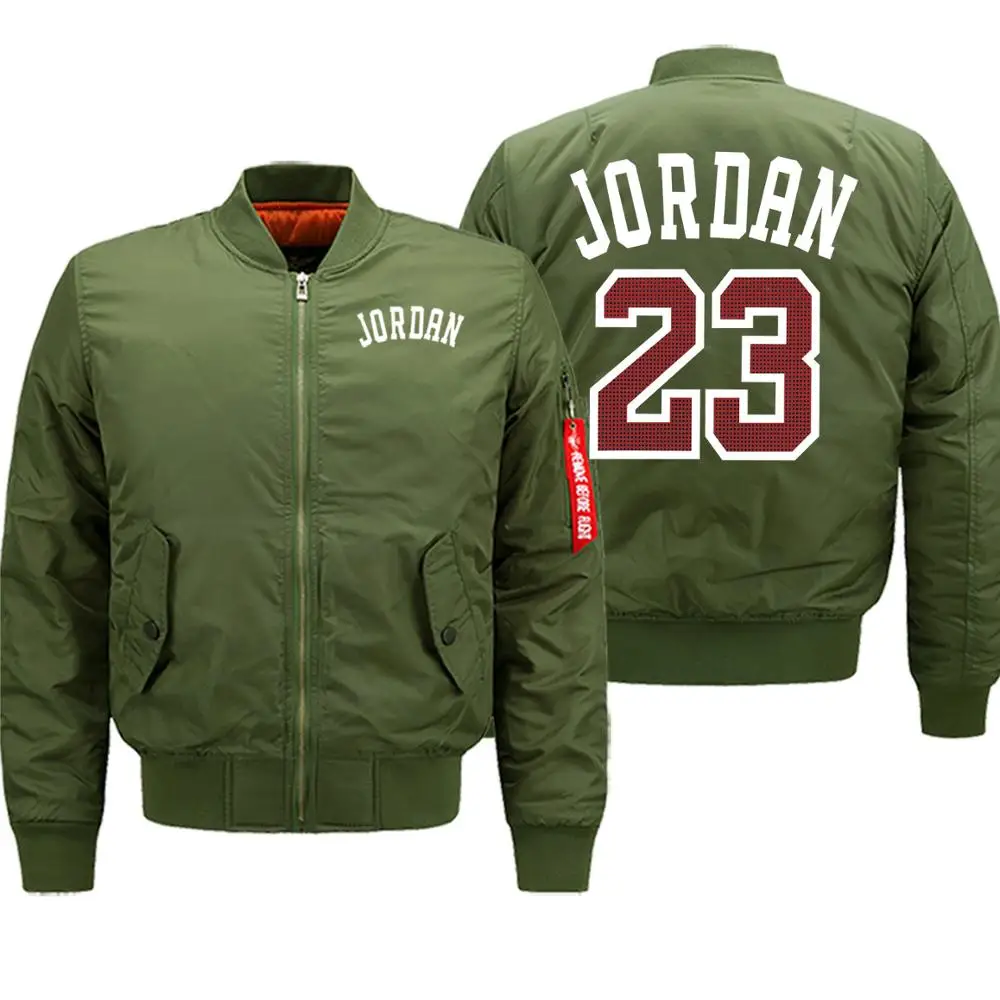 Куртка-бомбер, Мужская одежда, крутые военные куртки Jordan 23, Осень-зима, Новые повседневные теплые толстовки в стиле хип-хоп, мужское плотное пальто - Цвет: army green5
