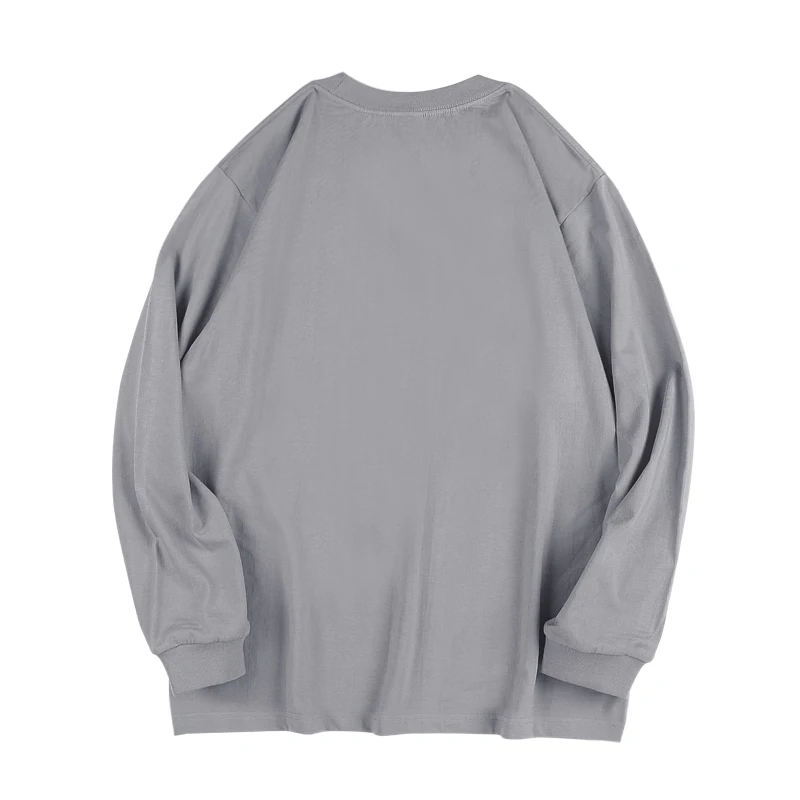 

IEFB Korean Fashion O-neck Long Sleeve White T-shirt Casual Clothes For Lovers Loose Oversize Tops Men's All-match 2021 New 5212