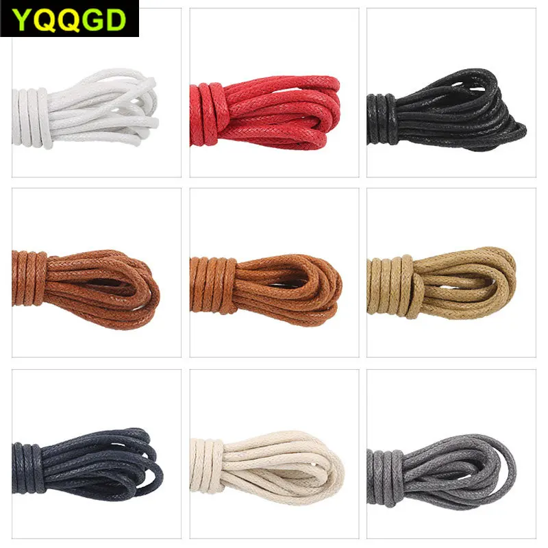 4 пара/лот Обувь с круглым вощеным шнурком Водонепроницаемая хлопковая обувь