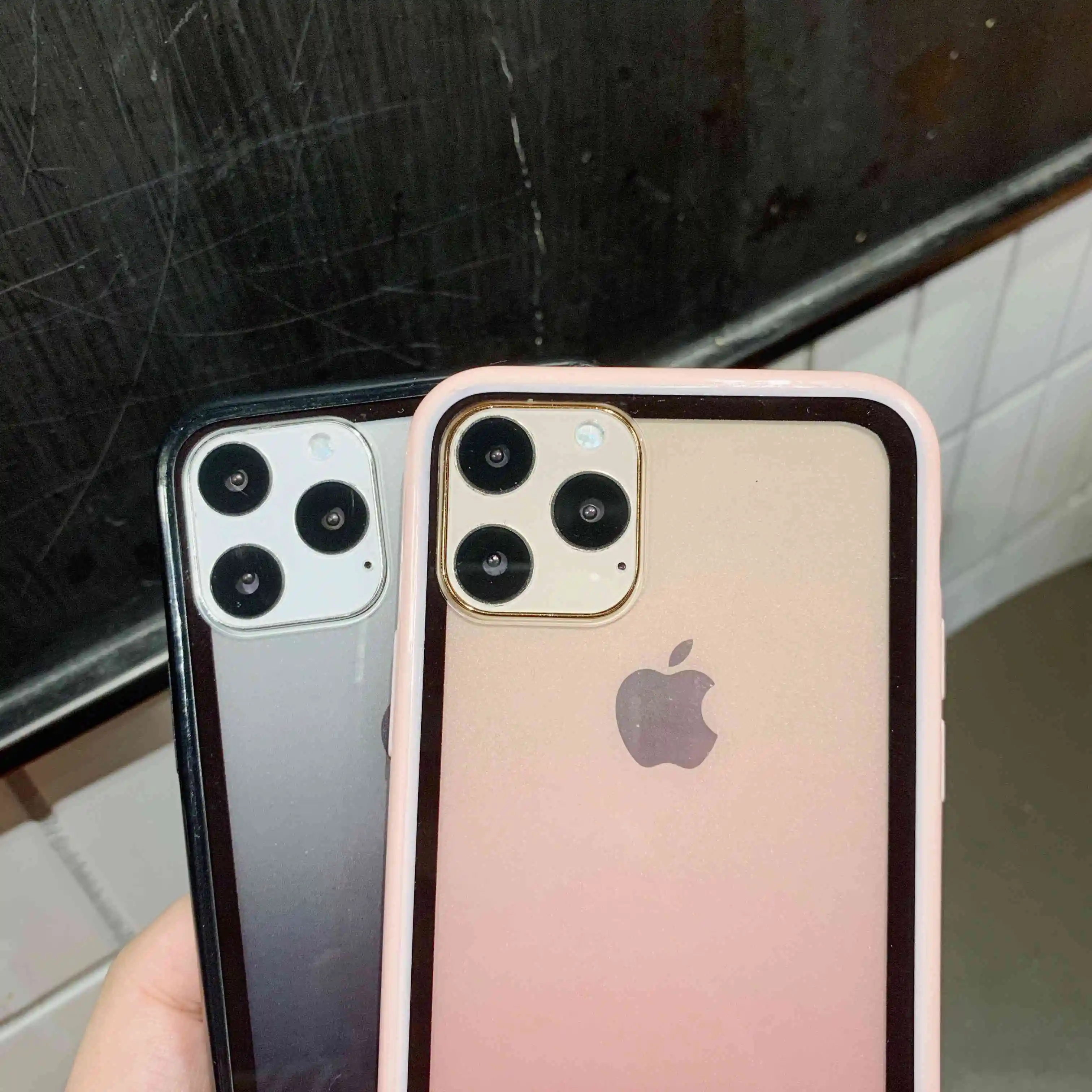 For iPhone XS 11 Pro Max XR X 6 6s 7 8 Plus Gradient Color Soft Silicon TPU Edge Hard Plastic PC Clear Acrylic Case Cover | Мобильные