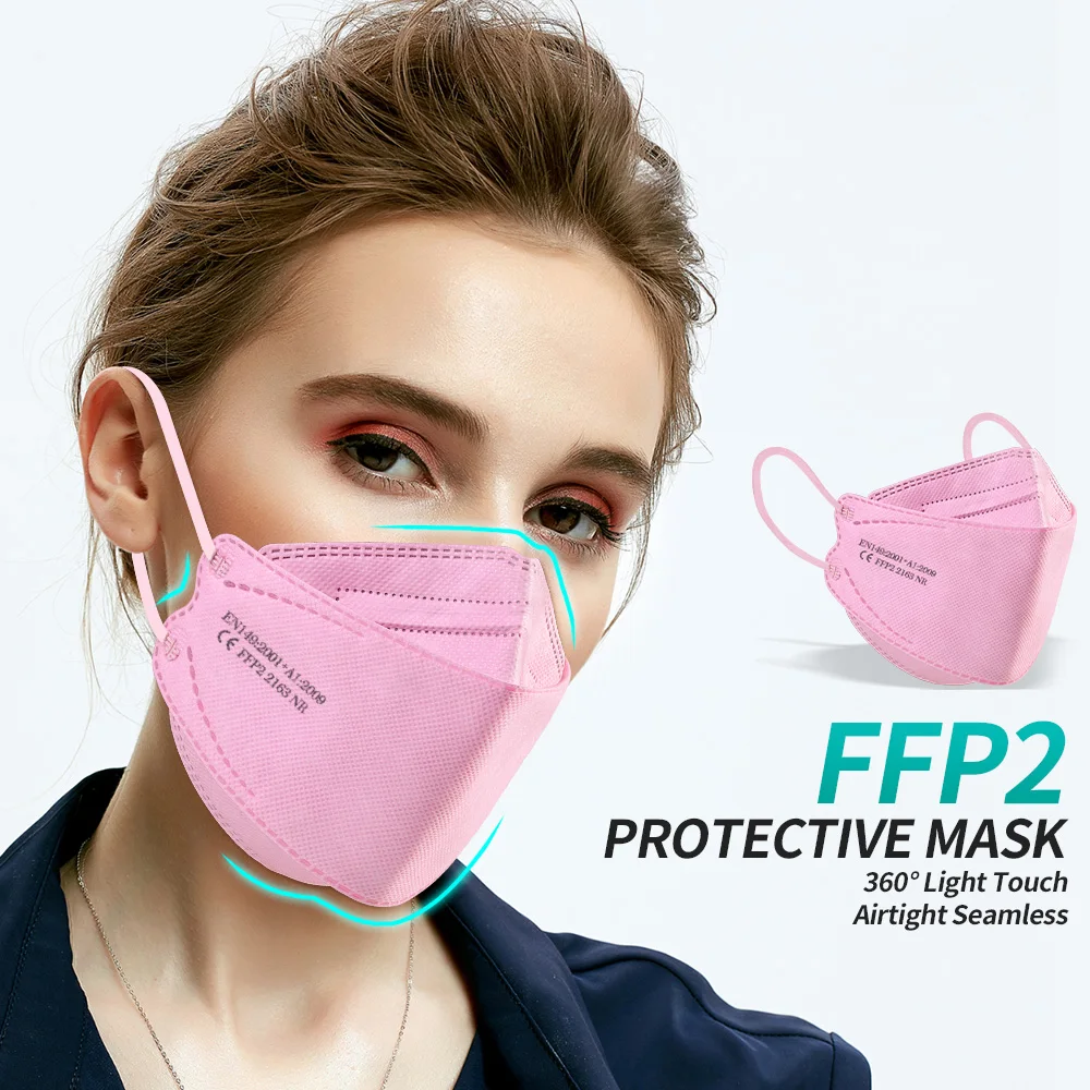10 100 шт. ffp2 маска для лица KN95 черная FFP2mask респираторная многоразовая mascarilla рыс