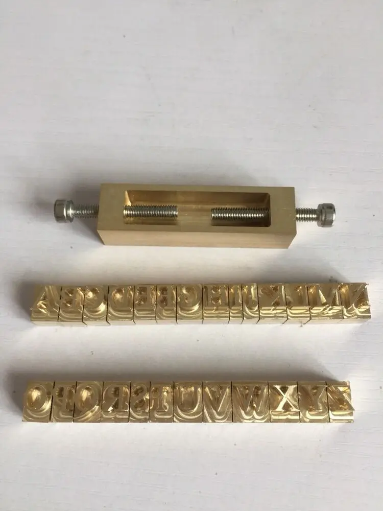 Набор штампов для пайки и прессования букв из меди BOSSDEN Normal Copper Alphabet Letter Stamper Mold Soldering Iron Die Cut Set Leather Paper Bronzing Stamping Mould on.
