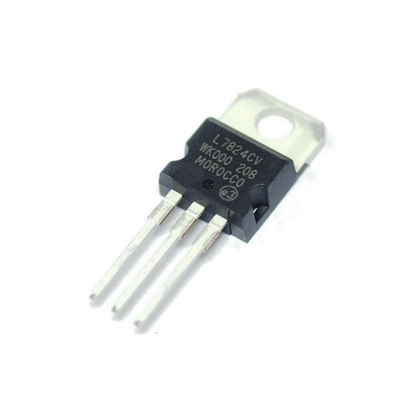 

10pcs L7824 to-220 L7824CV Three-terminal regulator chip 24V / 1.5A package TO220