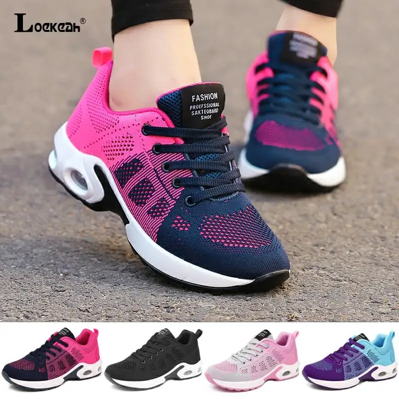 Женские Дышащие Нескользящие кроссовки удобные Легкие беговые светильник Спорт