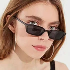 Очки солнцезащитные женские квадратные в стиле ретро, брендовые дизайнерские модные солнечные очки маленького размера, черные UV400