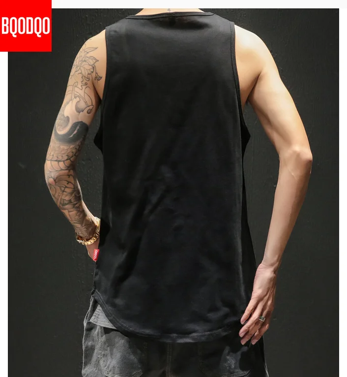 5XL хлопковый топ на бретельках Летний Пляжный Свободный Мужской Топ оверсайз