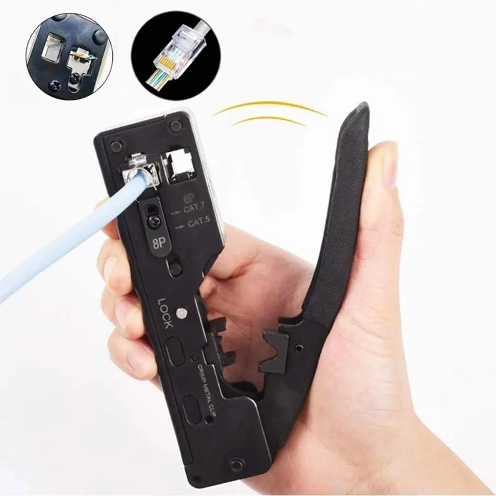 

6P8P Dual-purpose Network Tool Crimping Wire Network Cable Pliers Modular Connector Ethernet Cable Crimping Tool