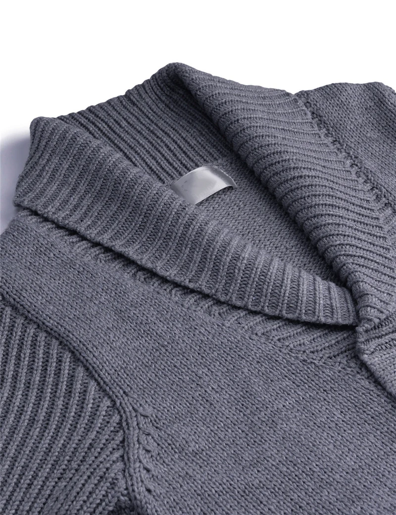 2019 Autumn New Wool Men Sweater Cardigans Winter Business Male Jacket Coat Shawl-Collar Raglan Sleeves Brand MuLS |