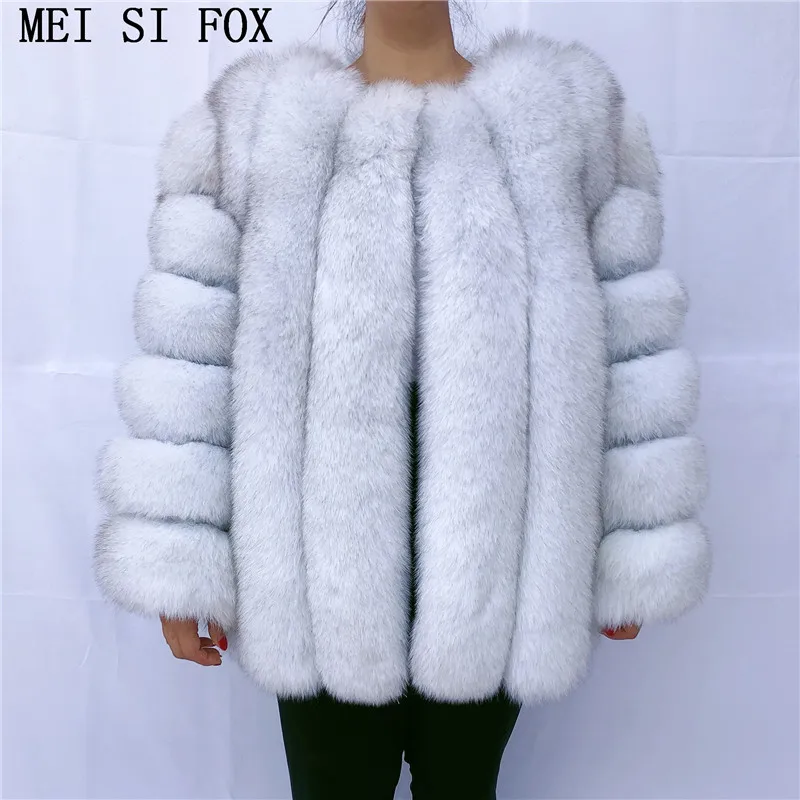 2020 зимние новые женские с вертикальными полосами пальто мехом из натурального