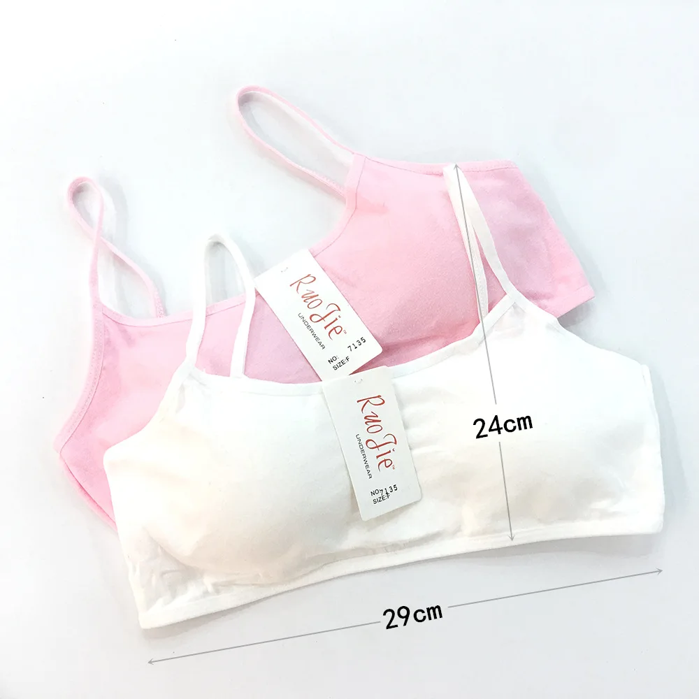 Первый тренировочный бюстгальтер на бретельках для девочек удобный хлопковый