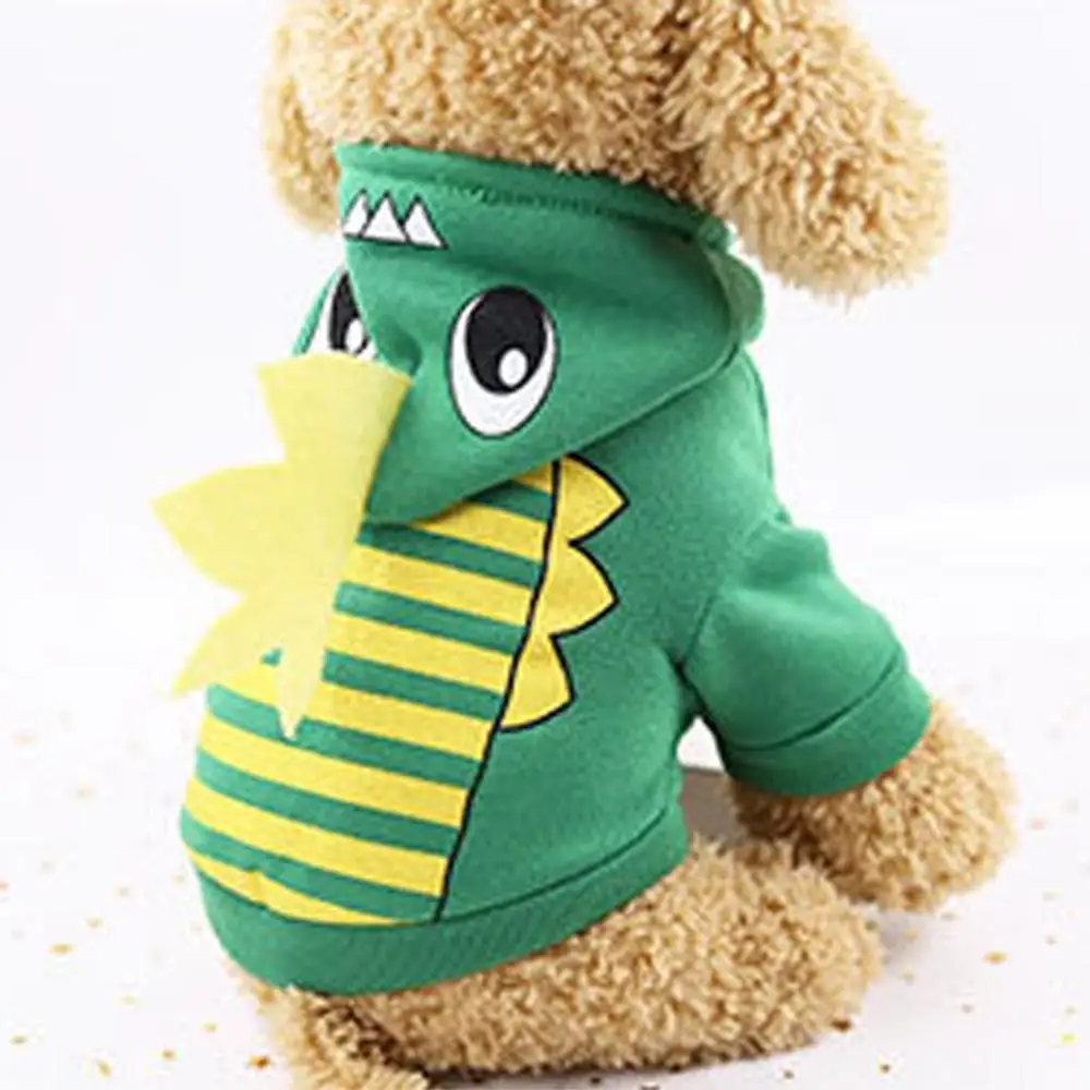 Зимняя одежда для собак с мультяшным принтом капюшоном куртка чихуахуа