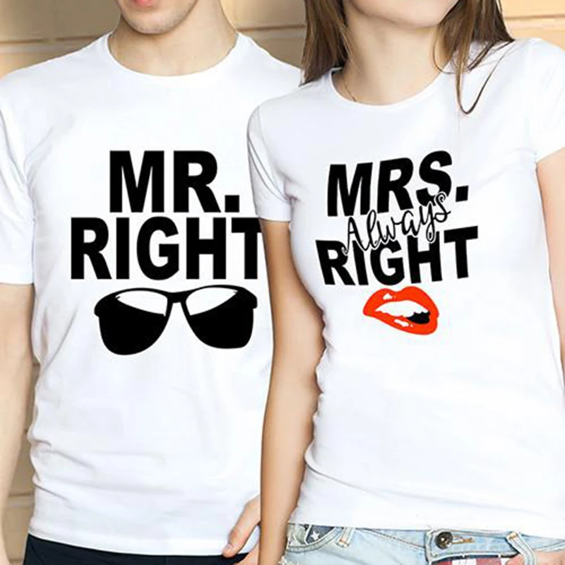 2021 Unisex T Shirt Mr Right Mrs Always 