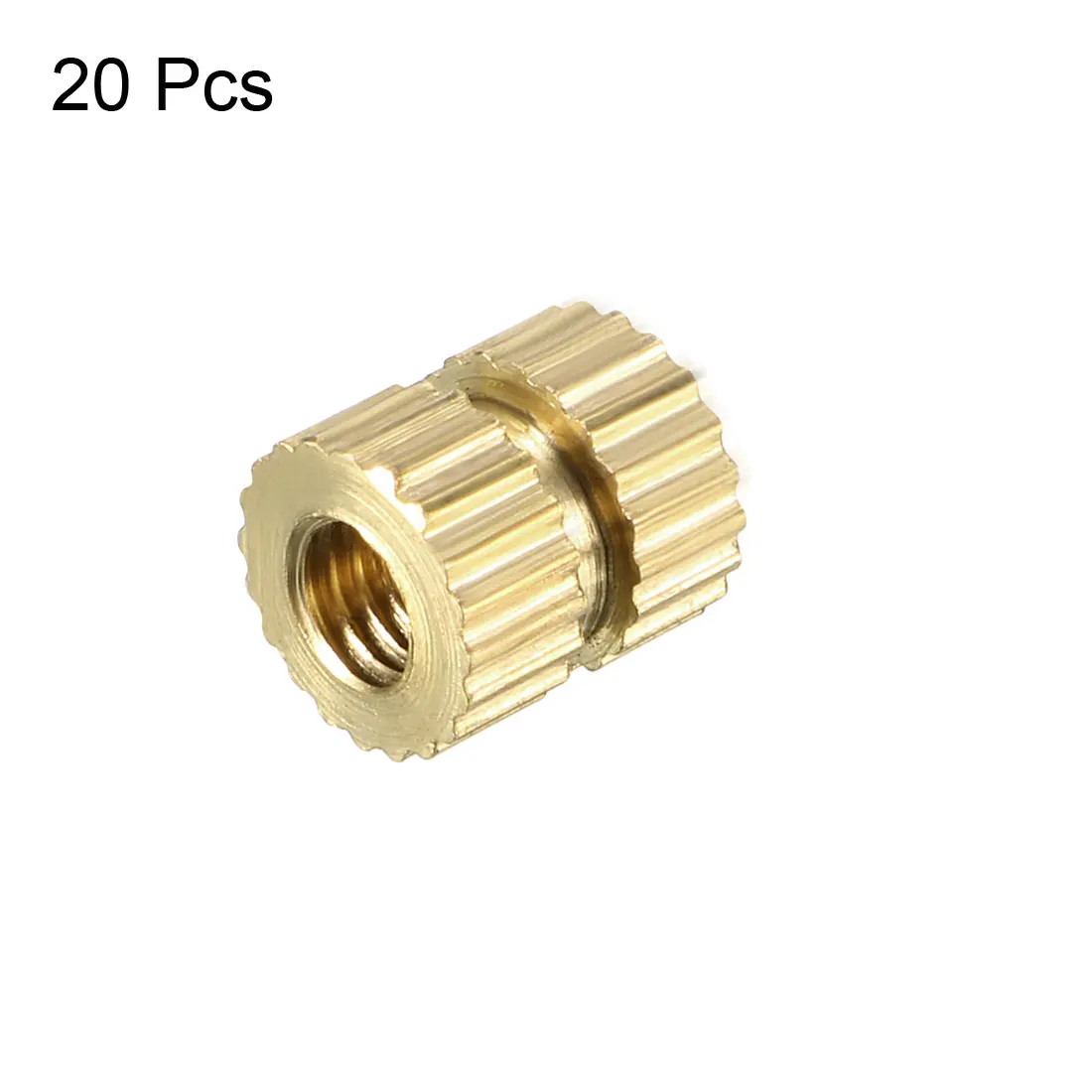 

Female Thread Brass Knurled Threaded Insert Embedment Nuts, 20 Pcs M3 x 6mm x 5mm 20pcs