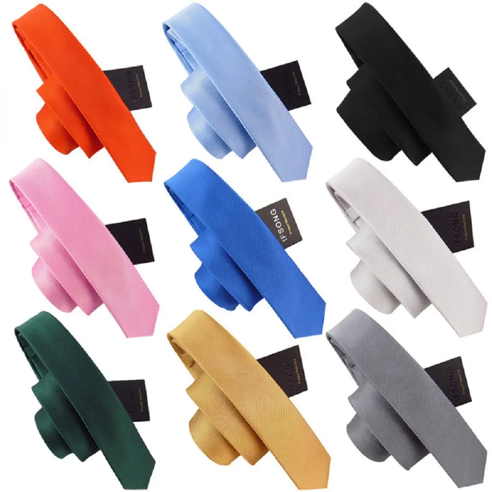 Галстук мужской тонкий однотонный 4 см в подарочной коробке|Мужские галстуки и