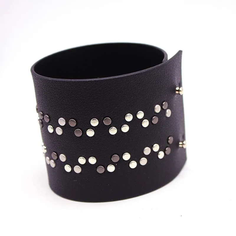 D & роскошные кожаные браслеты с заклепками в стиле панк ручной работы для женщин
