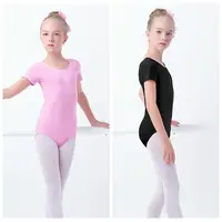 Toddler Girls Gymnastics Leotard Ballet Leotards Clothes Dance Wear Bodysuits Black Dance Leotards Cotton Bodysuit for Dancing 3