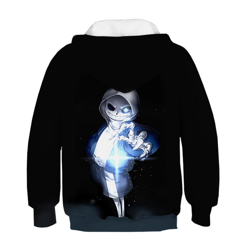 Детский свитер с капюшоном с 3D принтом в виде героя мультфильма «Undertale» Летняя Детская уличная модная Толстовка для отдыха для мальчиков и девочек