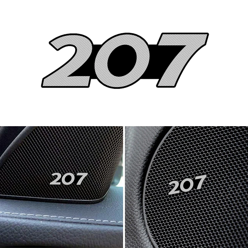 Металлическая 3d эмблема для автомобильного динамика значок наклейка Peugeot 207