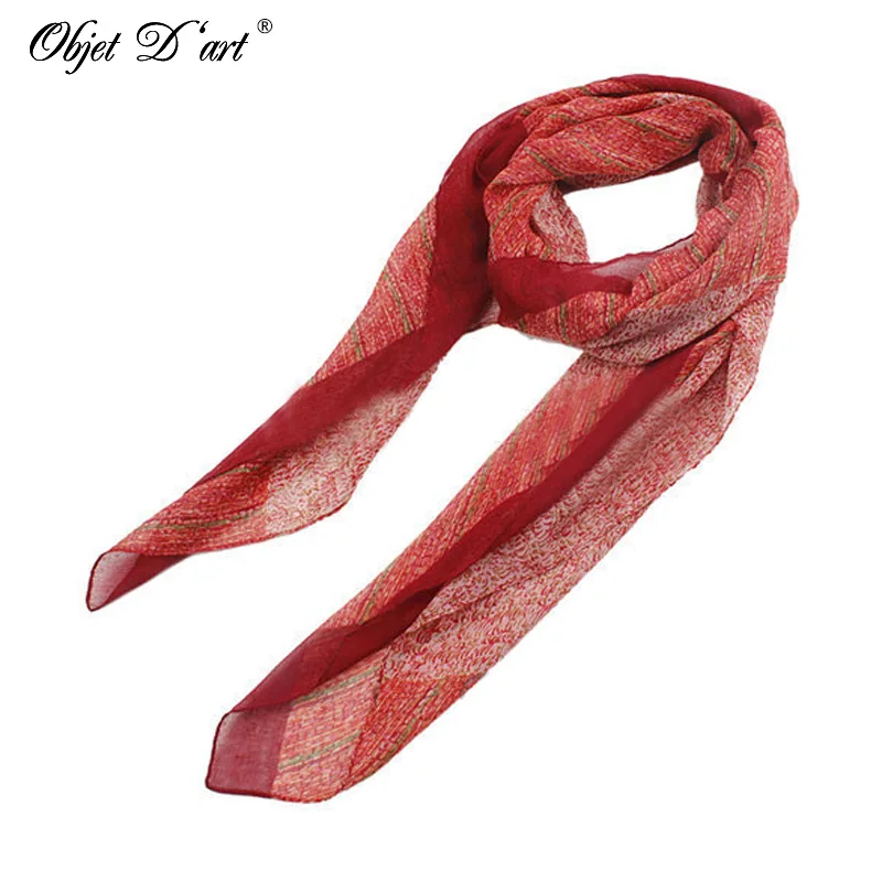 Популярные шифоновые шарфы новый дизайн винтажный шарф в синюю полоску шаль