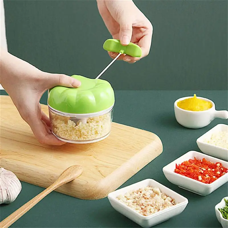 

Household Crusher Mini Manual Garlic Grinder Kitchen Labor Saving Garlic Meat Mincing Tool Ginger Peeling Grater Box