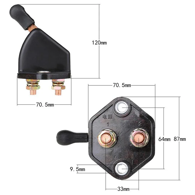1 шт. двойной полюс для отключения аккумулятора автомобиля лодки прицепа и т. Д.