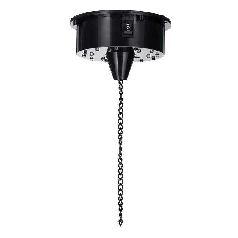 

1pcs 18 LED Lights Glass Rotating Reflection Ball Hanging Disco Ball Motor Sound Control Mirror for Disco DJ Party Stage Light