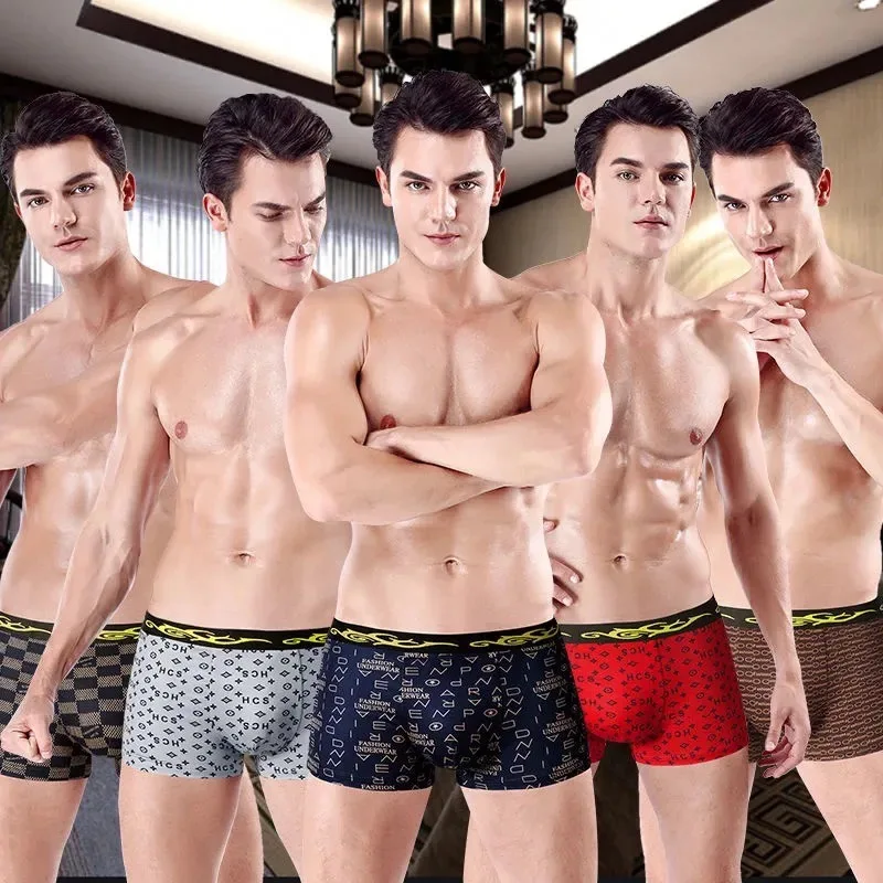Boxer Men Panties Breathable Comfortable Underwear Man Boxers Plus Size Elastic BoxerShorts Underpants Male Printed Boxers M-3XL
