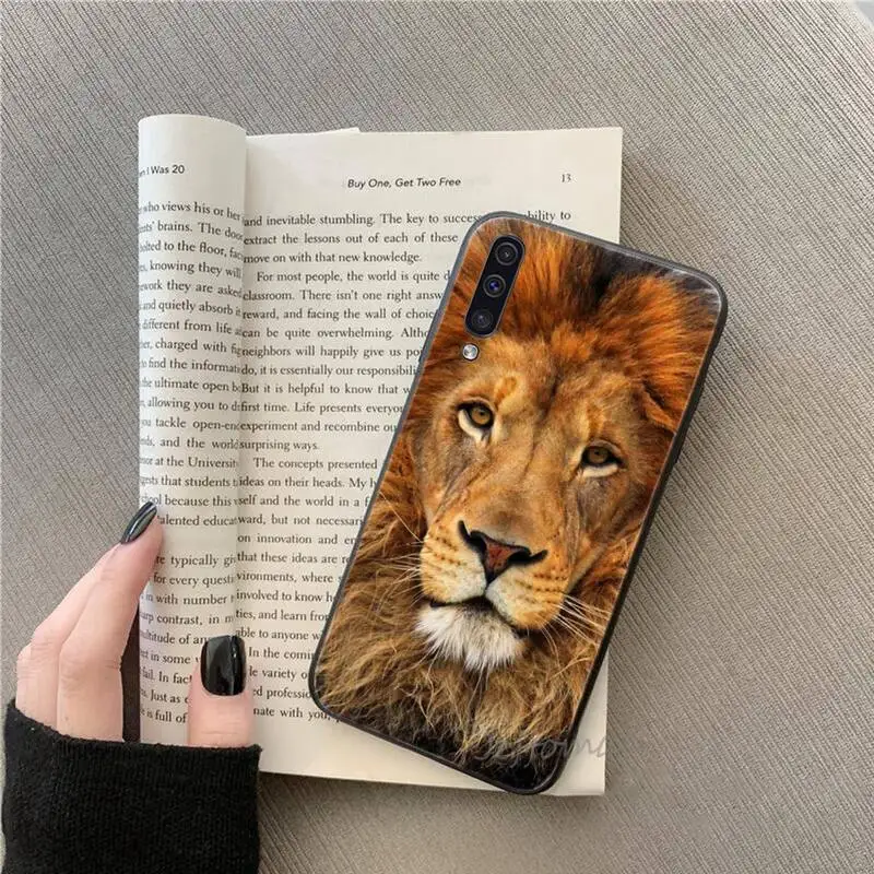 

Animaux lion Phone Case For Samsung A20 A30 30s A40 A7 2018 J2 J7 prime J4 Plus S5 Note 9 10 Plus