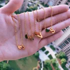 Женское Ожерелье с буквами, фианиты из нержавеющей стали, минималистичное ожерелье с буквами и сердцем, 26 дюймов, подарок на день рождения, BFF