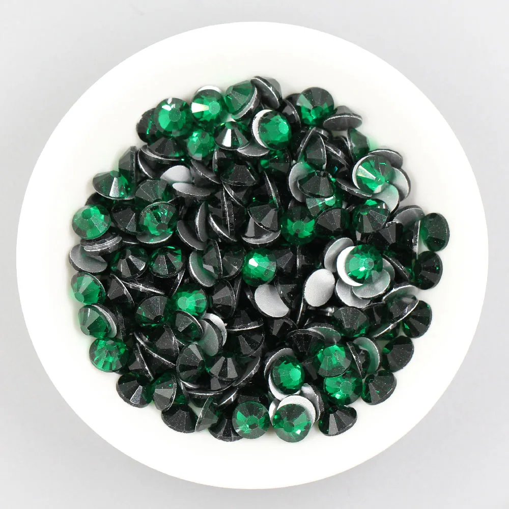 SS3 SS30 стразы с плоской задней частью 1440 шт Изумрудный Кристалл для ногтей горный