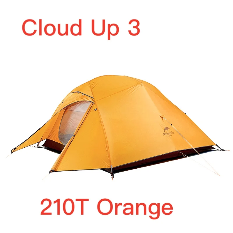 Naturehike Cloud Up Series 20D нейлоновая Сверхлегкая походная палатка водонепроницаемая ветрозащитная HikingTent для 3 человек NH18T030-T - Цвет: 210T Orange
