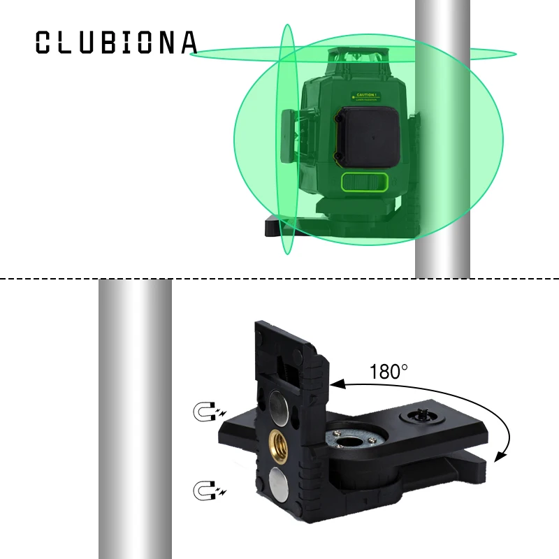Clubiona CE сертифицированный 3D лазерный нивелир с аккумулятором 5200 мАч и горизонтальными и вертикальными линиями работает отдельно лазерные линии