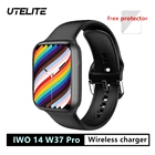Смарт-часы UTELITE IWO 13 Pro W37, унисекс, экран 1,75 дюйма, водонепроницаемость ip68, пульсометр, беспроводное зарядное устройство, PK HW22 IWO 46 W26