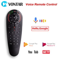 vontar g30s voice remote control air mouse wireless mini keyboard with ir learning for android tv box pc