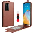 Кожаный флип-чехол для Huawei Mate 40 30 20 P40 Pro, Вертикальный чехол для Huawei P40 Lite E P20 Pro Plus P30 Pro, чехол-портмоне P40 Lite