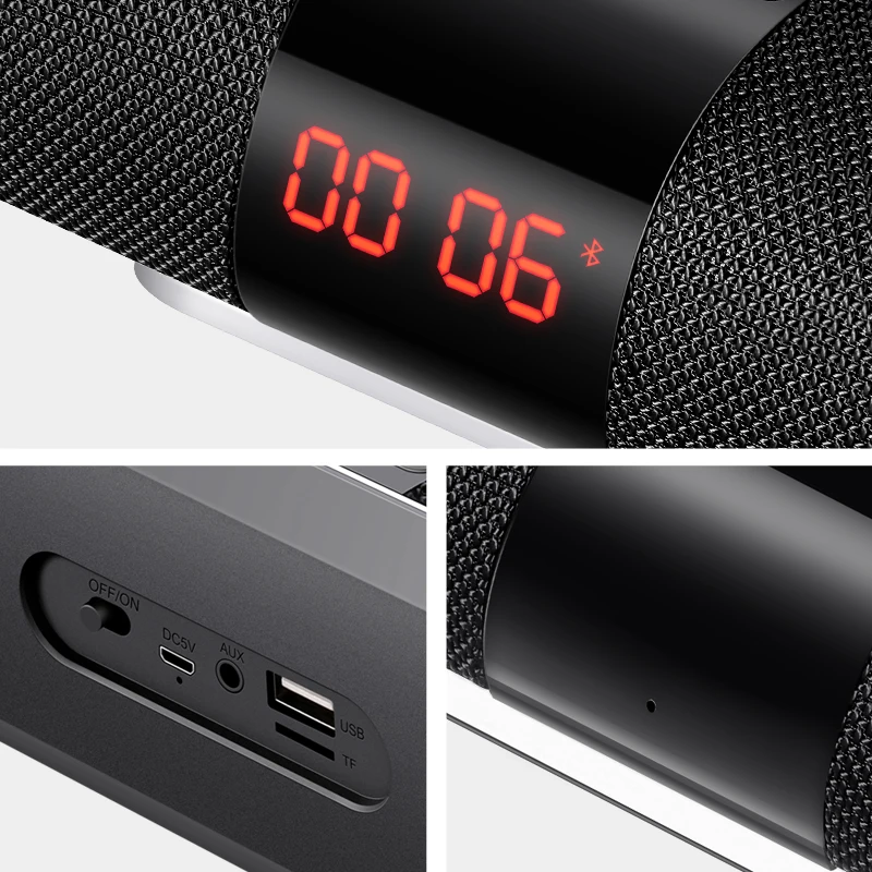 

Sound Bar Bluetooth Outdoor Speaker Metal Portable Super Bass Strip Wireless Loudspeaker 3D Stereo Music Surround with Aux