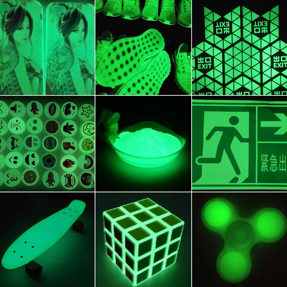 20 г Люминесцентная краска нетоксичный Безопасность светится в темноте порошок