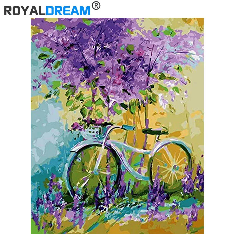 ROYALDREAM A картина велосипед по номерам фотография стены для гостиной уникальный