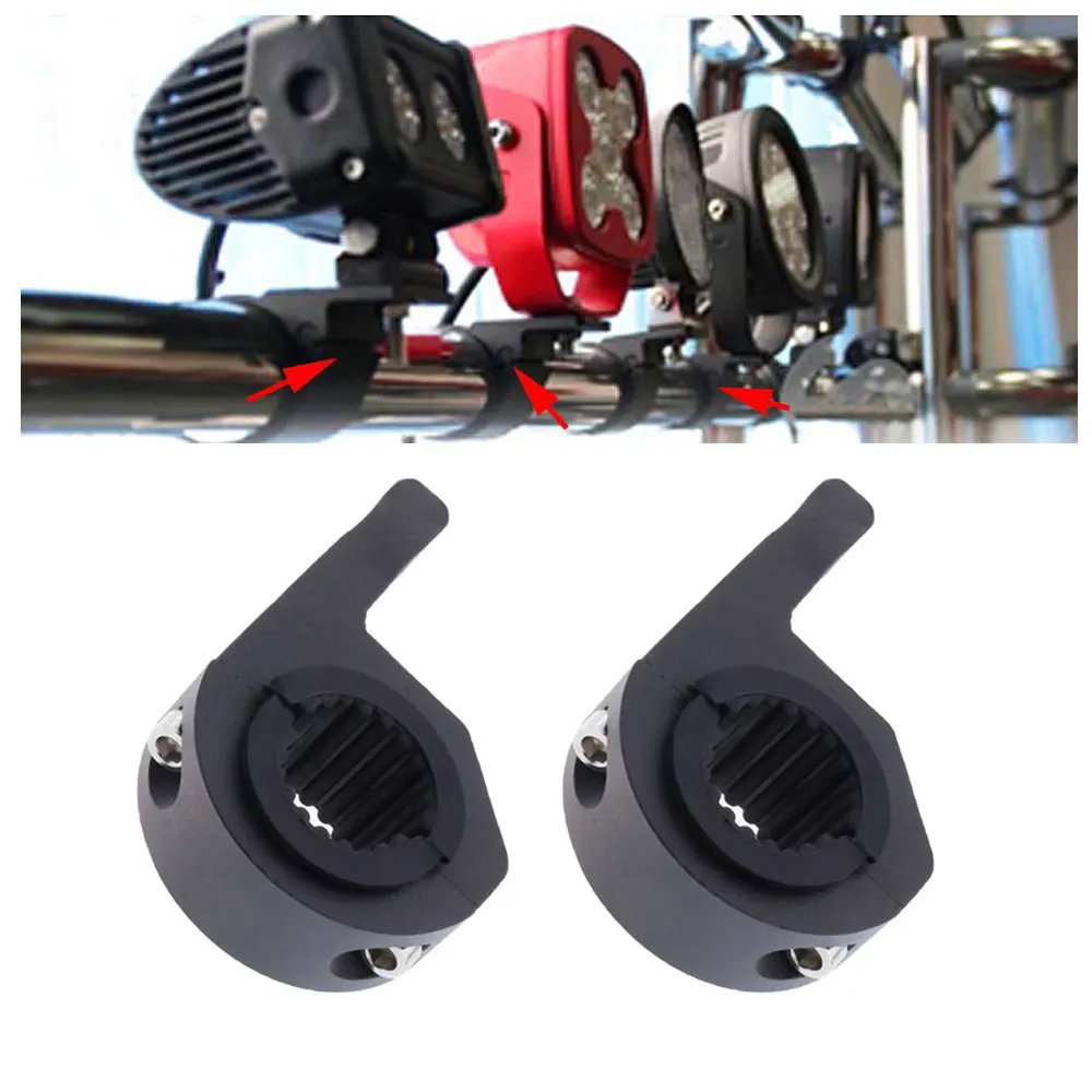 

2x LED Light Bar 1.18-inch Horizontal Bar Clamp Mounting Brackets CNC Aluminum