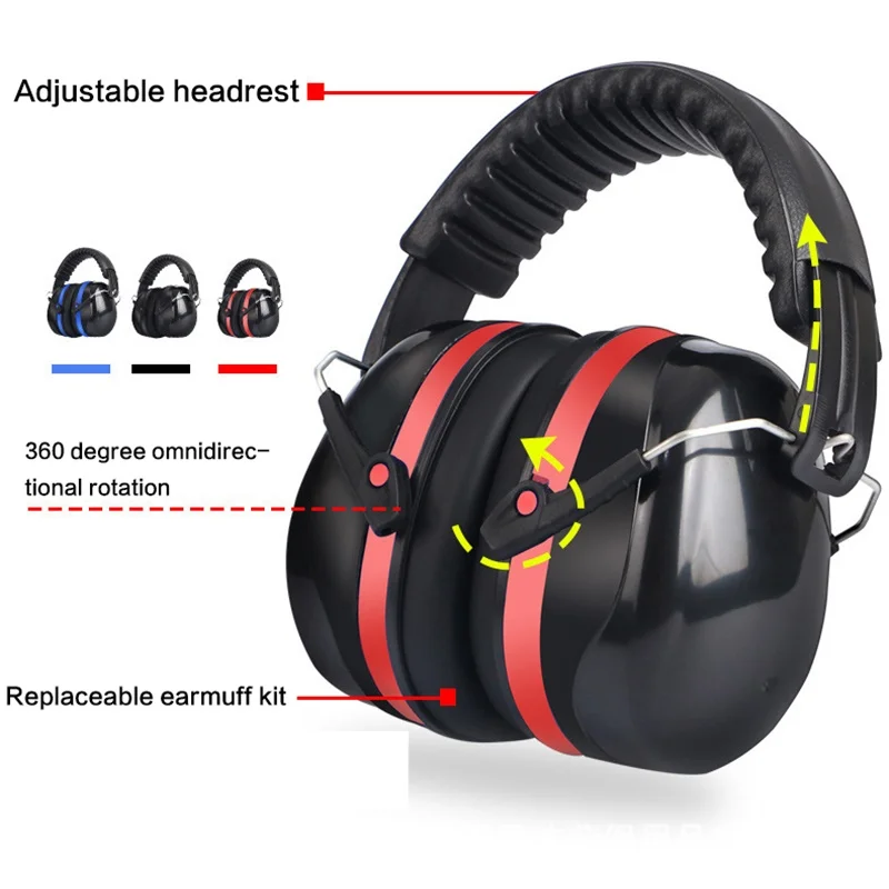 Protection Earmuffs Headset Noise Work Ears on the Head Ear Plugs Anti-noise Headphones Canceling Headphone Equipment Safety |