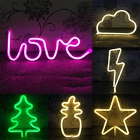love neon night light led flashing cloud moon neon sign decoration wall lamp for lovers gift wedding party decor night lights