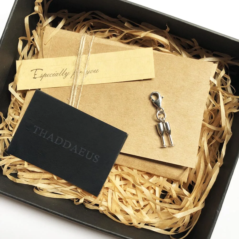 Очаровательные Подвески в виде очков шампанского для женщин и мужчин модные