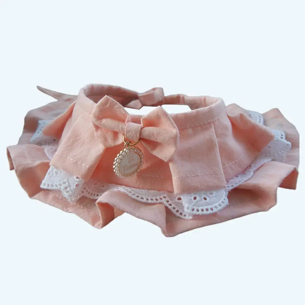 

Anti-deform Pink Color Fade-resistant Pet Dog Saliva Scarf for Small Animals