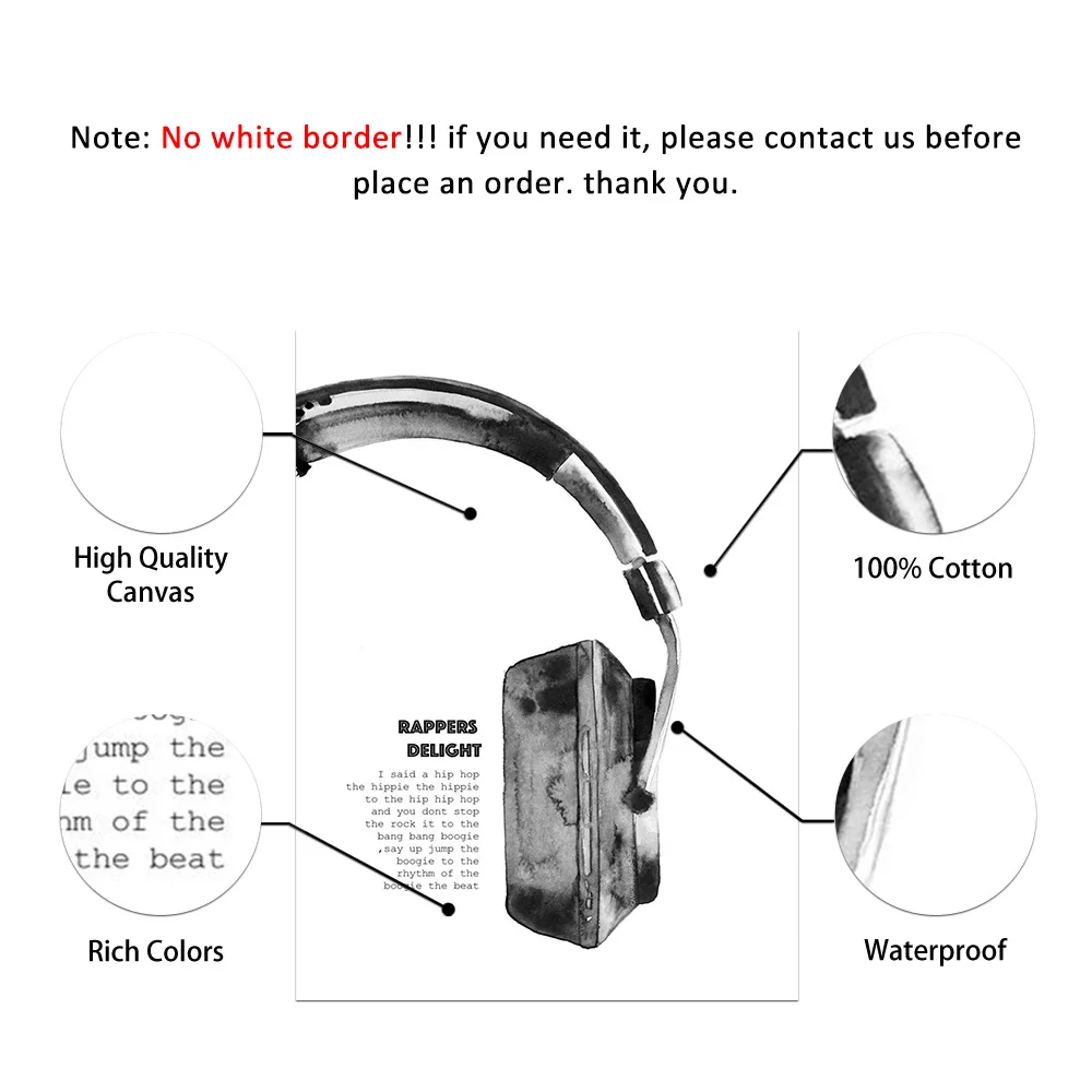 Большой плакат и печать на стене в стиле хип-хоп