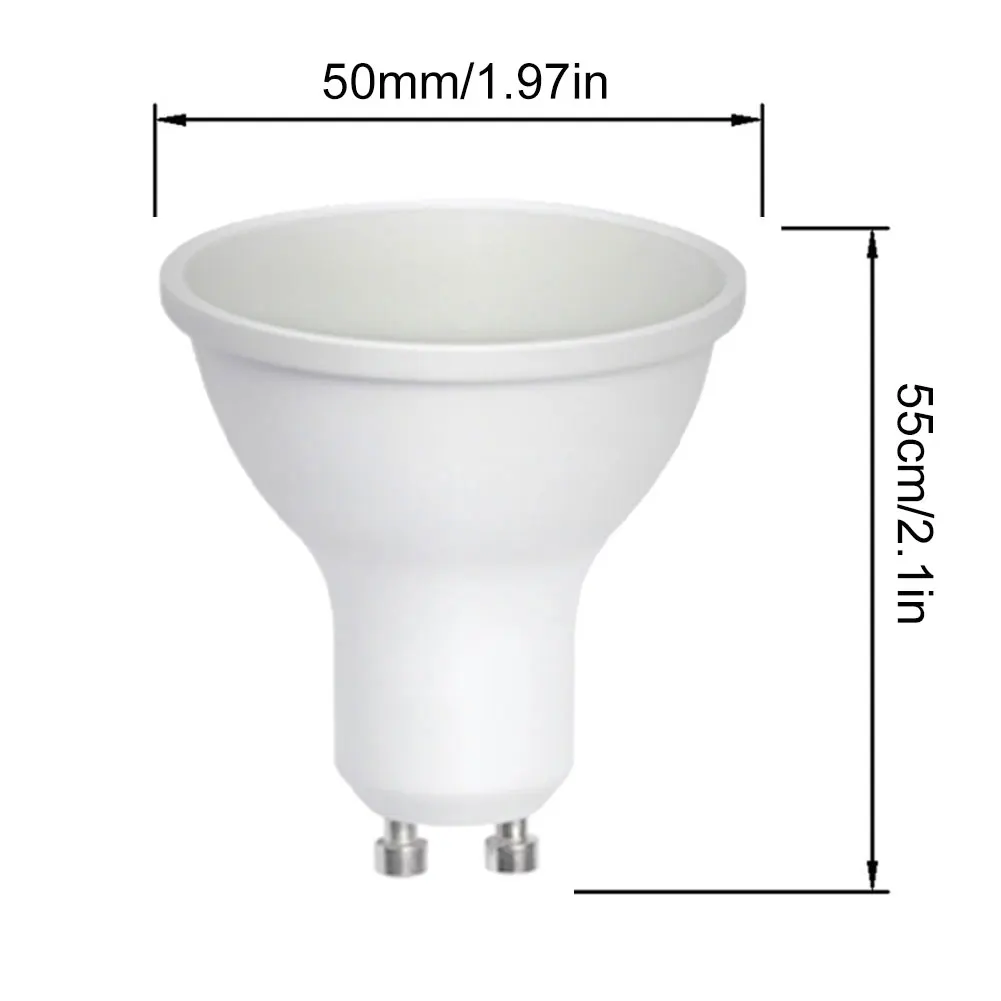 

2PCS Smart Bulb WiFi Spot Light Voice Control GU10 LED RGB Bulb 5W 2700K-6500K Lamp For Bedroom White GU10 Light Bulb