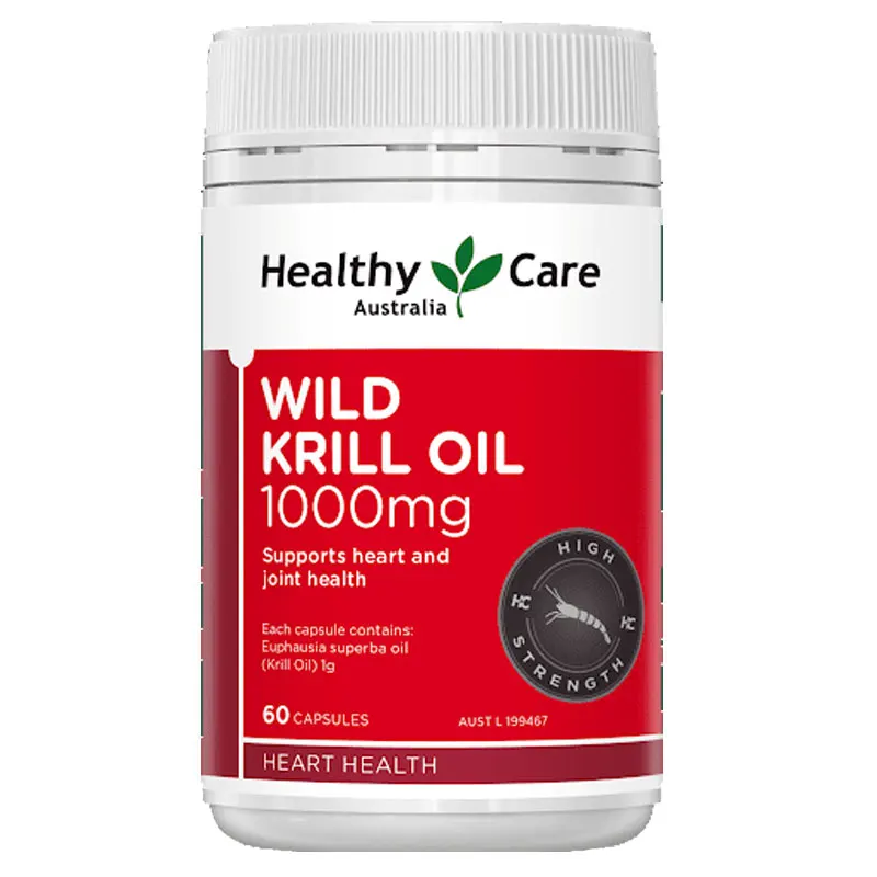 

Australia Healthy Care Wild Krill Oil 1000mg 60S Arthritis Osteoarthritis Relief Cholesterol Heart Cardiovascular Joint Mobility